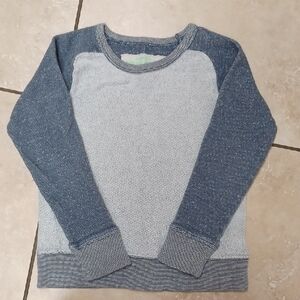 Crewcuts Two-Tone Blue Crewneck Sweatshirt, Size Kids 6-7